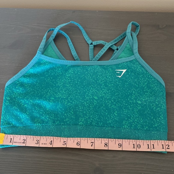 Gymshark Adapt Fleck Seamless Sports Bra Medium Support Jewel Green Size M - Picture 9 of 10